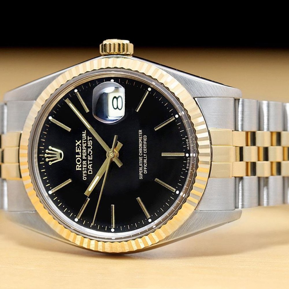 Rolex Men's 36mm Two Tone Black Watch! Mint!! - Picture 3 of 7